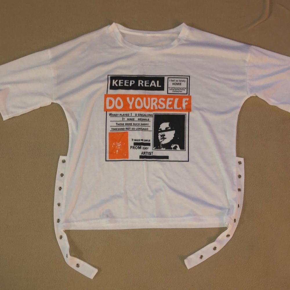 Keep Real white Tee Shirt